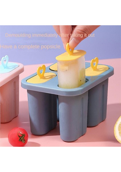 Beyaz Dondurma Popsicle Kalıpları 6 Parça Silikon Buz Pop Kalıpları Bpa Ücretsiz Popsicle Kalıp Yeniden Kullanılabilir Kolay Bırakılan Buz Pop Yapmak (Yurt Dışından)