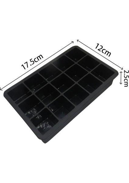 15 Izgara 5cm Büyük Buz Küpü Kalıp Kare Buz Kalıbı Büyük Cubitera Gıda Sınıfı Silikon Tepsi Dıy Buz Topu Makinesi Buz Küpü Kalıp Dondurucu Için (Yurt Dışından)