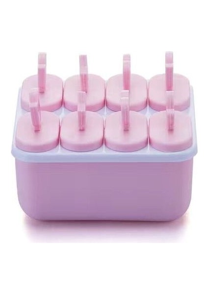 8 Girds Pembe 6/8 Hücre Dondurma Kalıp Buz Kalıbı El Yapımı Tatlı Buzlu Şeker Kalıp Dondurucu Meyve Buz Küpü Makinesi Dondurma Için Yeniden Kullanılabilir Formlar (Yurt Dışından)