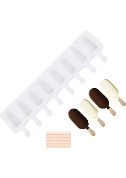 50 Adet Sticks 8/4/1 Delik Silikon Dondurma Kalıp Buz Pop Küp Popsicle Varil Kalıp Tatlı Dıy Kalıp Makinesi Aracı Dondurma Çubuğu (Yurt Dışından) fırsatları