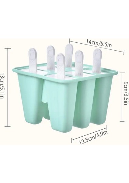 Mavi 6 Hücreli Dondurma Silikon Kalıp Yaz Buz Yapım Makinesi Sicle Kalıp Meyve Suyu Dondurucu Buz Kalıbı Sicle Kalıp Çikolata Aracı (Yurt Dışından) indirimleri