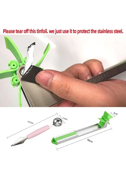 Kazma Topu Araçları Pembe Paslanmaz Çelik Karpuz Dilimleme Kesici Bıçak Tart Meyve Sebze Araçları Mutfak Alet Aksesuarları Mutfak Eşyaları Pişirme (Yurt Dışından) modelleri