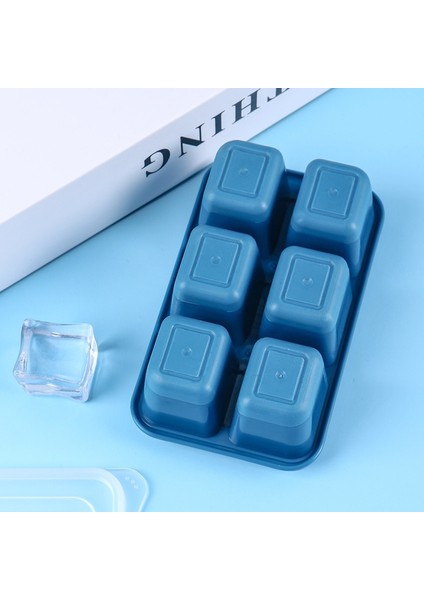 1 Adet Gri Silikon Buz Küpü Kalıp 6 Izgaraları Yumuşak Alt Hızlı Dondurucu Meyve Buz Küpü Makinesi Buz Kalıbı Kapaklı Bar Mutfak Gereçleri Yaz Içeceği (Yurt Dışından) fırsatları