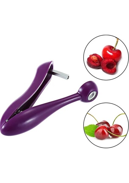 Mor 1 Adet Kiraz Meyve Zeytin Çekirdeği Kaldır Çukur Aracı Tohum Gadget Stoner Tart Pitter Sökücü Yaratıcı Mutfak Meyve Sebze Araçları (Yurt Dışından)