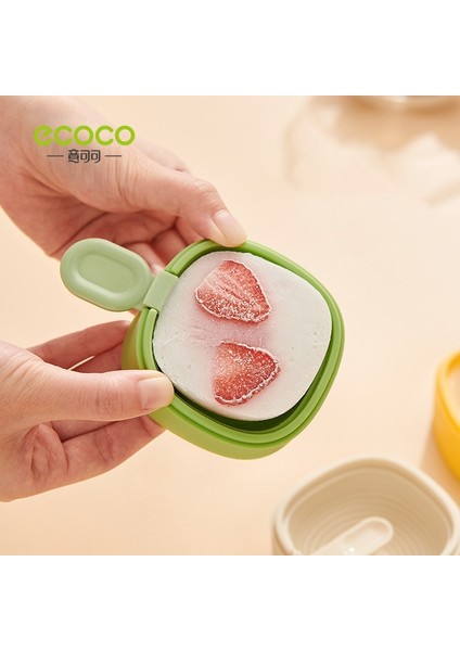 Yeşil 2 Katmanlı Ecoco Dondurma Kalıp Popsicle Kalıpları Kapaklı Dıy Ev Yapımı Tatlı Dondurucu Meyve Suyu Buz Pop Küp Makinesi El Yapımı Mutfak Aletleri (Yurt Dışından)