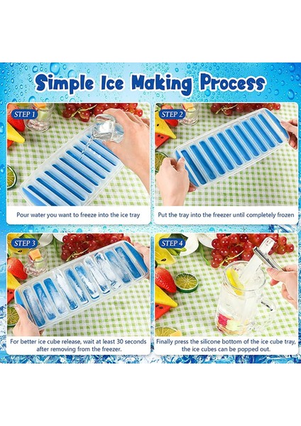 Yeşil Pop Out Plastik Buz Küpü Tepsisi, Su ve Spor Şişeleri Için Kapaklı Yeniden Kullanılabilir Buz Çubuğu Tepsi Kalıbı (Yurt Dışından) modelleri