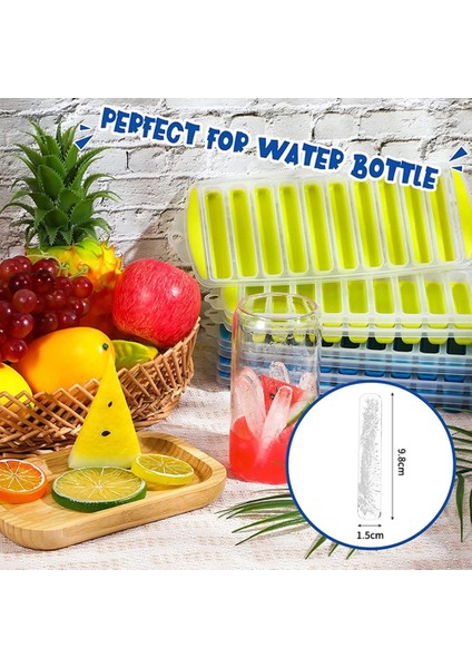 Yeşil Pop Out Plastik Buz Küpü Tepsisi, Su ve Spor Şişeleri Için Kapaklı Yeniden Kullanılabilir Buz Çubuğu Tepsi Kalıbı (Yurt Dışından) indirimleri