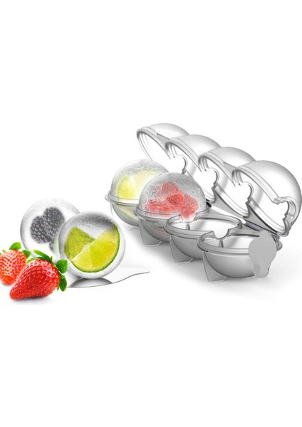 Büyük 1 Adet 4 Delik Buz Küpü Makineleri Yuvarlak Buz Hokeyi Kalıp Kokteyl Viski Votka Topu Buz Kalıp Bar Mutfak Parti Buz Kutusu Dondurma Yapma Makinesi Aracı (Yurt Dışından) modelleri