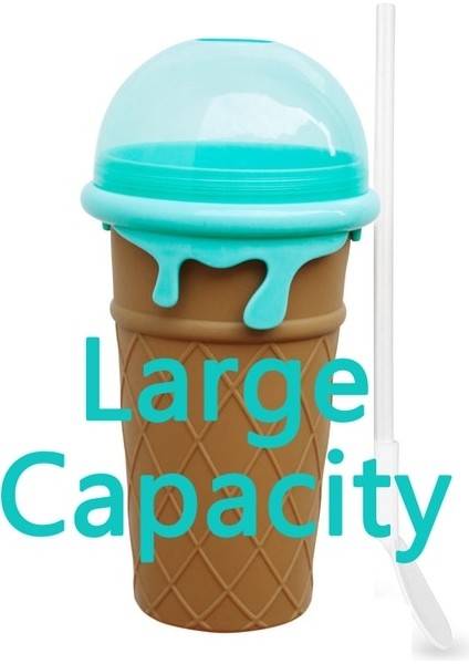 Büyük Kahve Yaz Sıkmalı Ev Yapımı Meyve Suyu Su Şişesi Hızlı Dondurulmuş Smoothie Kum Bardağı Tutam Hızlı Soğutma Sihirli Dondurma Slushy Maker Beker (Yurt Dışından)