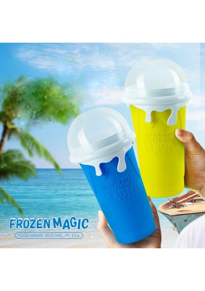 Büyük Kahve Yaz Sıkmalı Ev Yapımı Meyve Suyu Su Şişesi Hızlı Dondurulmuş Smoothie Kum Bardağı Tutam Hızlı Soğutma Sihirli Dondurma Slushy Maker Beker (Yurt Dışından) fırsatları