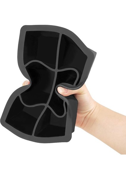 Huni ile 8 Top 4/6 Izgara Topu Büyük Kare Buz Küpü Kalıp Siyah Silikon Buz Küpü Makinesi Dondurucu Içecekler Için Yeniden Kullanılabilir Dıy Buz Küpü Tepsisi Viski Şarap (Yurt Dışından) indirimleri
