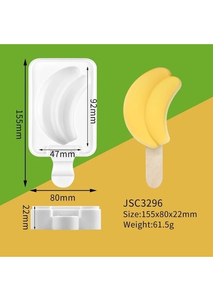 JSC3296 61.5 Sılıkolove Sağlıklı Silikon Dondurma Kalıbı Kolay Popsicle Kalıp Yeniden Kullanılabilir Dondurma Bar Pop Kalıpları Dıy Yapımı Için Yaz Favorileri (Yurt Dışından)
