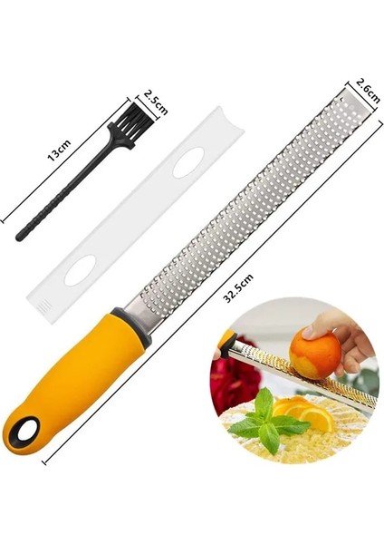 Sarı El Peynir Değirmeni Paslanmaz Çelik Sarımsak Rende Sebze Meyve Değirmeni Limon Zester Narenciye Zencefil Peynir Taşlama Aletleri (Yurt Dışından)