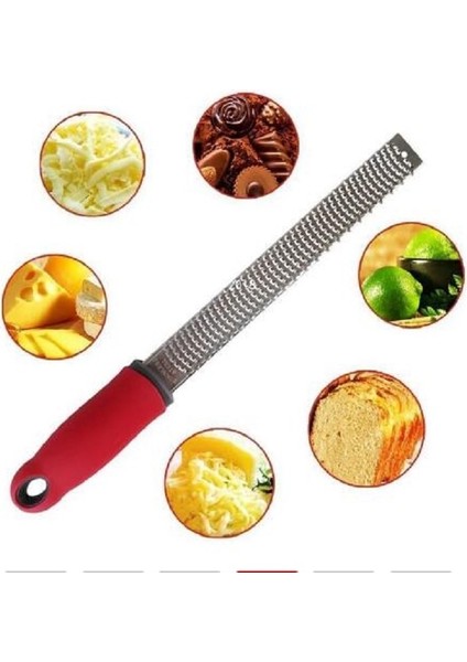 Kırmızı Narenciye Zester Peynir Rende Peynir Limon Zencefil Sarımsak Küçük Hindistan Cevizi Çikolata Sebze Düzlem Lezzetleme Aracı Bulaşık Makinesinde Yıkanabilir (Yurt Dışından)