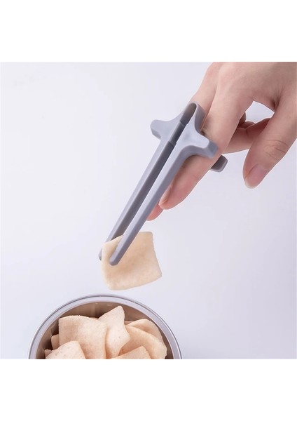 Gri Çocuk Parmak Çubuklarını Tembel Klip Oyun Oyuncu Aperatif Kirli Değil El Öğrenme Çubuklarını Yemek Mutfak Bar Çatal Bıçak Takımı Sofra (Yurt Dışından)