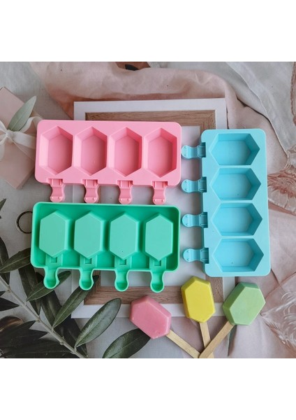 013 Yeşil Yeni Silikon Dondurma Kalıp Dıy Çikolata Tatlı Popsicle Kalıpları Tepsi Buz Küpü Makinesi Ev Yapımı Araçları Yaz Parti Malzemeleri (Yurt Dışından) fiyatları