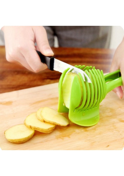 Yeşil El Meyve Dilimleyici Yuvarlak Dilimleme Domates Patates Çok Fonksiyonlu Hızlı Kesici Kase Kesici Kapaklı Kase Hızlı Kesim (Yurt Dışından) fırsatları