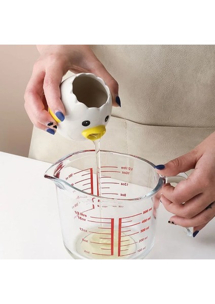 Sarı Protein Süzgeç Sevimli Seramik Beyaz Yumurta Ayırıcı Raf Aksesuarları Pişirme Yumurta Yumurta Tavuk Mutfak Sarısı Ayırıcı Güzel Yumurta Aracı (Yurt Dışından) fiyatları