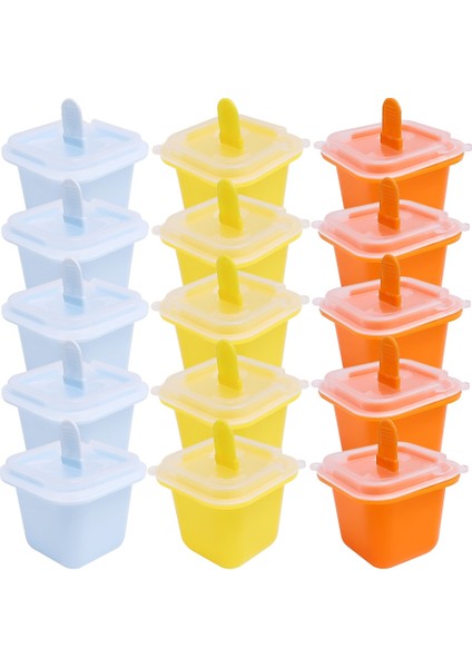 6 Adet Sarı 12X Kare Izgara Buz Küpü Kalıpları Gıda Sınıfı Silikon Dondurma Kalıp Tepsisi Sopa ile Dıy Jöle Puding Içecek Topu Makinesi Çocuklar Aperatif (Yurt Dışından)