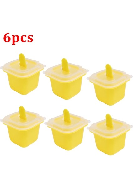 6 Adet Sarı 12X Kare Izgara Buz Küpü Kalıpları Gıda Sınıfı Silikon Dondurma Kalıp Tepsisi Sopa ile Dıy Jöle Puding Içecek Topu Makinesi Çocuklar Aperatif (Yurt Dışından) fiyatları