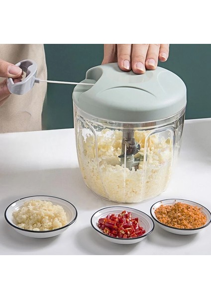 500 ml Yeşil Pişirme Aksesuarları 500/900 ml Manuel Et Kıyma Sarımsak Kıyıcı Döndür Sarımsak Presi Kırıcı Sebze Soğan Kesici Mutfak (Yurt Dışından)