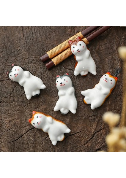 A3 Sevimli Geyik Köpek Kedi Yastık Çubuklarını Tutucu Japon Seramik Çubuk Seramik Ev Dekorasyon Kaşık Tutucu Sofra Gıda Suşi (Yurt Dışından) indirimleri