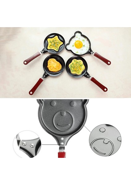 Kalp Yumurta Kalıp Tava Çevirme Omlet Kalıp Kahvaltı Yumurta Kızartma Pot Yapışmaz Tava Gözleme Yapımcısı Mini Yumurta Kızartma Tavası Mutfak Aletleri (Yurt Dışından)