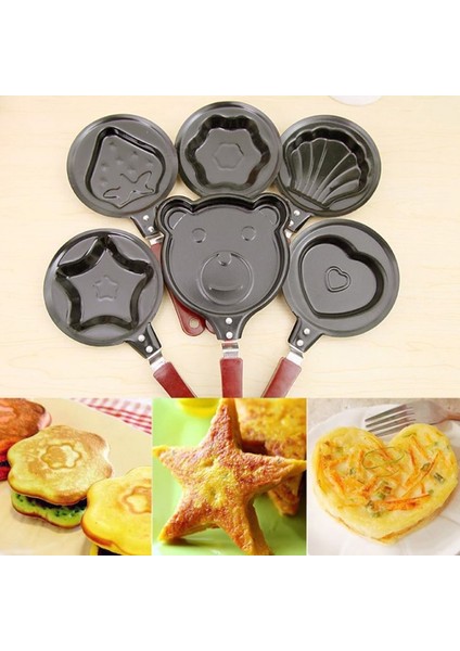 Kalp Yumurta Kalıp Tava Çevirme Omlet Kalıp Kahvaltı Yumurta Kızartma Pot Yapışmaz Tava Gözleme Yapımcısı Mini Yumurta Kızartma Tavası Mutfak Aletleri (Yurt Dışından)