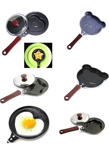 Kalp Yumurta Kalıp Tava Çevirme Omlet Kalıp Kahvaltı Yumurta Kızartma Pot Yapışmaz Tava Gözleme Yapımcısı Mini Yumurta Kızartma Tavası Mutfak Aletleri (Yurt Dışından)