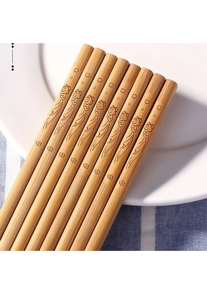 Açık Sarı 12 Çift Bambu Yemek Çubukları Yeniden Kullanılabilir Klasik Sağlıklı Balık Oyma Doğal Bambu Yemek Çubukları Bulaşık Makinesinde Yıkanabilir (Yurt Dışından) fiyatları