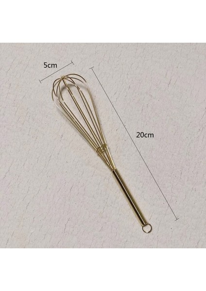 20 cm Paslanmaz Çelik Mini Boyutu Yumurta Çırpıcı El Çırpma Altın Çok Fonksiyonlu Mikser Pişirme Kek Aracı (Yurt Dışından)