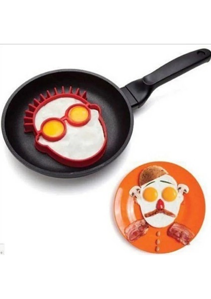 Gülümseme Yüz Kahvaltı Omlet Kalıp Silikon Yumurta Gözleme Halka Şekillendirici Pişirme Aracı Dıy Mutfak Aksesuarları Gadget Plastik Yumurta Ayırıcı (Yurt Dışından)