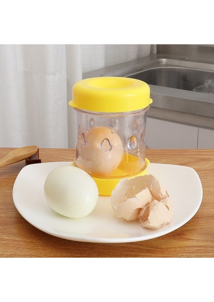 Sarı Plastik Elle Çalıştırılan Pişmiş Yumurta Kabuğu Soyma Makinesi Yumurta Kabuğu Ayırıcı Mutfak Bombardımanı Makinesi Mutfak Aracı Yumurta Bölücüler (Yurt Dışından) indirimleri