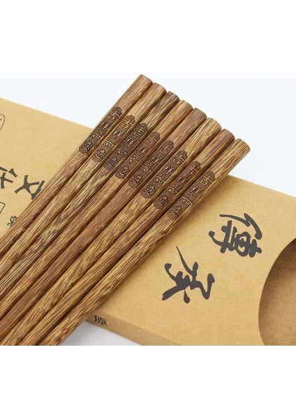 10PAIRS-A 5/10PAIRS Doğal Kestane Ahşap Çubuklarını Seti Japon Tarzı Suşi El Yapımı Ahşap Çubuk Değeri Hediye Hashi Chopstick Suşi (Yurt Dışından)