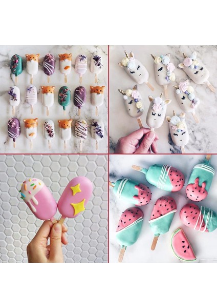 4 Izgaralar-S 4/8 Delik Silikon Dondurma Kalıp Buz Küpü Popsicle Kalıpları Sopalarla Dıy Tatlı Kek Kalıpları Ev Yapımı Araçlar Dondurma Yapımcıları (Yurt Dışından) indirimleri