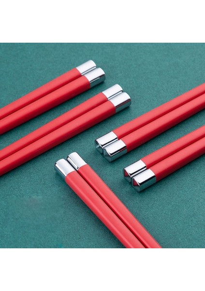 24CM-1PAIR-YIN Şenlikli Kırmızı Yemek Çubukları Otel Ev Hediyesi Yüksek Dereceli Kaymaz ve Küf Geçirmez Suşi Sopa Dezenfeksiyon Kabini Için Uygun (Yurt Dışından)