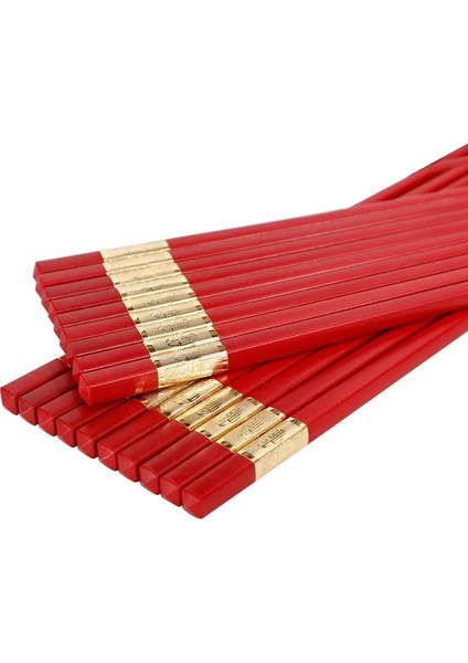 24CM-1PAIR-YIN Şenlikli Kırmızı Yemek Çubukları Otel Ev Hediyesi Yüksek Dereceli Kaymaz ve Küf Geçirmez Suşi Sopa Dezenfeksiyon Kabini Için Uygun (Yurt Dışından)