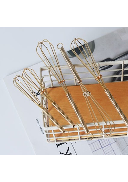 13 cm Paslanmaz Çelik Mini Boy Yumurta Çırpıcı El Çırpma Altın Çok Fonksiyonlu Mikser Pişirme Kek Aracı (Yurt Dışından)