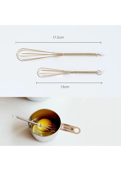 13 cm Paslanmaz Çelik Mini Boy Yumurta Çırpıcı El Çırpma Altın Çok Fonksiyonlu Mikser Pişirme Kek Aracı (Yurt Dışından)