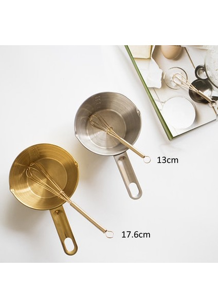 13 cm Paslanmaz Çelik Mini Boy Yumurta Çırpıcı El Çırpma Altın Çok Fonksiyonlu Mikser Pişirme Kek Aracı (Yurt Dışından)