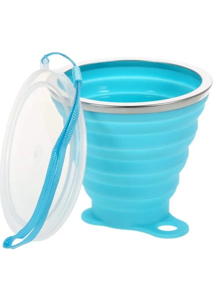 Açık Gri 270ML 270ML Katlanır Gıda Sınıfı Su Bardağı Seyahat Silikon Geri Çekilebilir Katlanır Su Bardağı Renkli Taşınabilir Açık Kahve Gargara Bardağı (Yurt Dışından)
