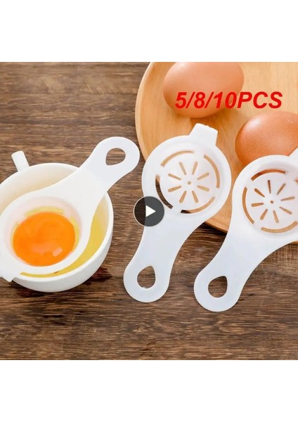 01 10 Adet 5/8/10 Adet Mini Yumurta Ayırıcı Ev Yumurta Aracı Plastik Mutfak Pişirme Yumurta Sarısı Protein Ayırıcı Yeni Beyaz Yumurta Kaşığı (Yurt Dışından) fırsatları