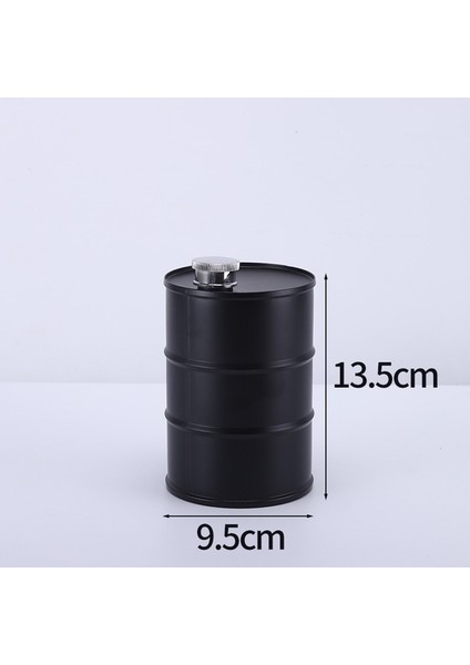 Siyah 25 Oz Votka Yağ Davulları Viski Flagon Yağ Varil Votka Viski Sürahi Taşınabilir 304 Paslanmaz Çelik Alkol Likör Cep Şişesi (Yurt Dışından)