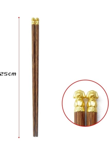 Bir Zodyak Çubuklarını Sevimli Butik Hayvan Çubuklarını Ev Mutfak Ahşap Işaretli Çubuklarını Çin Masif Ahşap Çubuklarını (Yurt Dışından)
