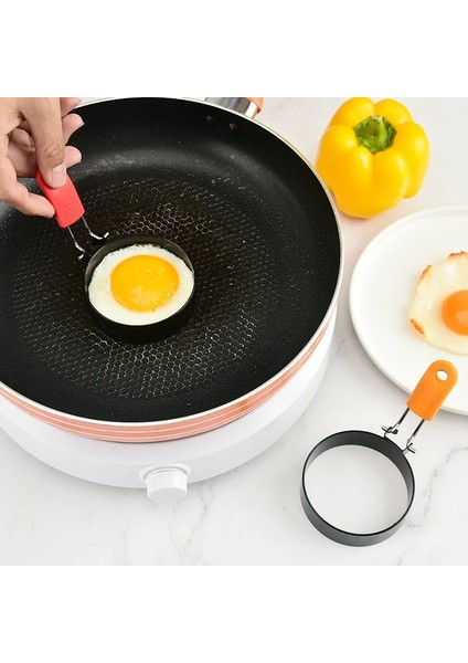 Turuncu Metal Kızarmış Yumurta Gözleme Halkası Omlet Kızarmış Yumurta Yuvarlak Şekillendirici Yumurta Kalıp Pişirme Kahvaltı Tava Fırın Mutfak Gözleme Yapımcısı (Yurt Dışından)