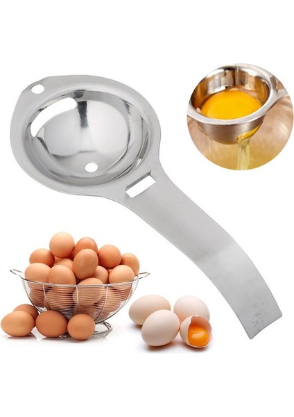 340 Paslanmaz Çelik Yumurta Ayırıcı Yumurta Sarısı Beyaz Filtre Gıda Sınıfı Yumurta Bölücü Paslanmaz Çelik Yumurta Elek Mutfak Gadget Aşçı Pişirme Aracı Dropshiping (Yurt Dışından) fiyatları