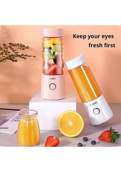 Beyaz 300ML 300ML USB Elektrikli Meyve Sıkacağı Mini Taşınabilir Blender Meyve Blender Meyve Sıkacağı Çok Fonksiyonlu Sıkacağı Smoothie Blender (Yurt Dışından)