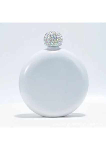 Beyaz 5 Oz Taşınabilir Flagon Viski Votka Karaf Cep Şişesi Kadınlar Için Elmas Monte Küçük Alkol Içme Şişesi Dış Mekan Araçları (Yurt Dışından)