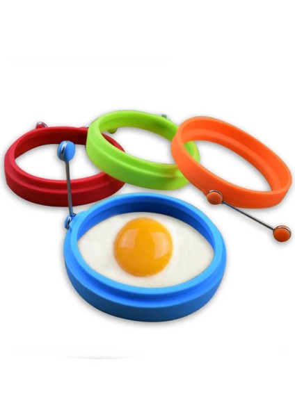 Mavi 1 Adet Silikon Yumurta Gözleme Halkası Yapışmaz Gözleme Yapımcısı Kalıp Yumurta Pişiricisi Kızarmış Yumurta Şekillendirici Omlet Kalıpları Mutfak Pişirme Aksesuarları (Yurt Dışından)