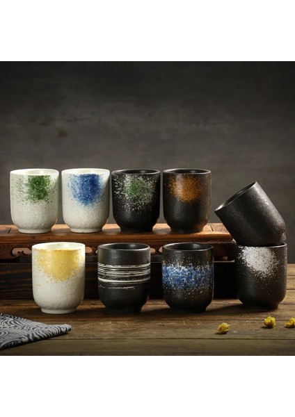 08 Japon Seramik Su Bardağı Yaratıcı Retro Kahve Fincanları Set Ev Kupalar Bira Çay Kupa Viski Drinkware Fincan Latte Çay Fincanı Mutfak Için (Yurt Dışından) fiyatları